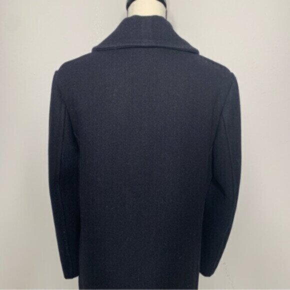 Monterey Club Vintage US Navy Wool Double Breasted Pea Coat - Picture 10 of 15